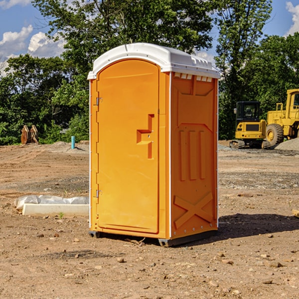 how often are the portable restrooms cleaned and serviced during a rental period in Chattahoochee County Georgia